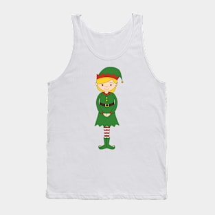 Christmas Elf Girl Digital Art | Christmas Special | illusima Tank Top